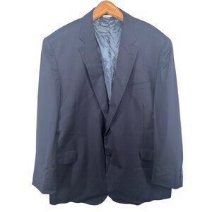 Ermenegildo Zegna Mens Suit Coat Sz 50R Wool/Silk Navy Blue 2-Button Made Italy